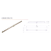 Linear Brass Burner/Rectangular Plate - CFBL170